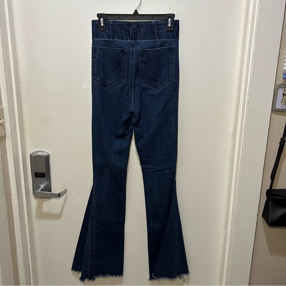 MuMu Blue Elastic Waistband Bootcut Distressed Jeans Size XS - Picture 5 of 13